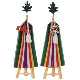 【神具】真榊 (神棚用) 三本台　合寸 60cm