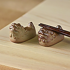 【日本の手仕事】備前焼狛犬　箸置きセット-SK02　瀧川卓馬