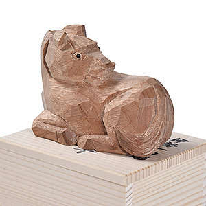 【伊勢一刀彫】 伊勢伝統工芸品　干支彫　丙午(ひのえうま)　化粧箱付