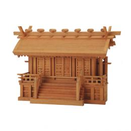 【神棚】　総本欅 (けやき)　　太鼓屋根三社　唐戸仕様20号　特上品